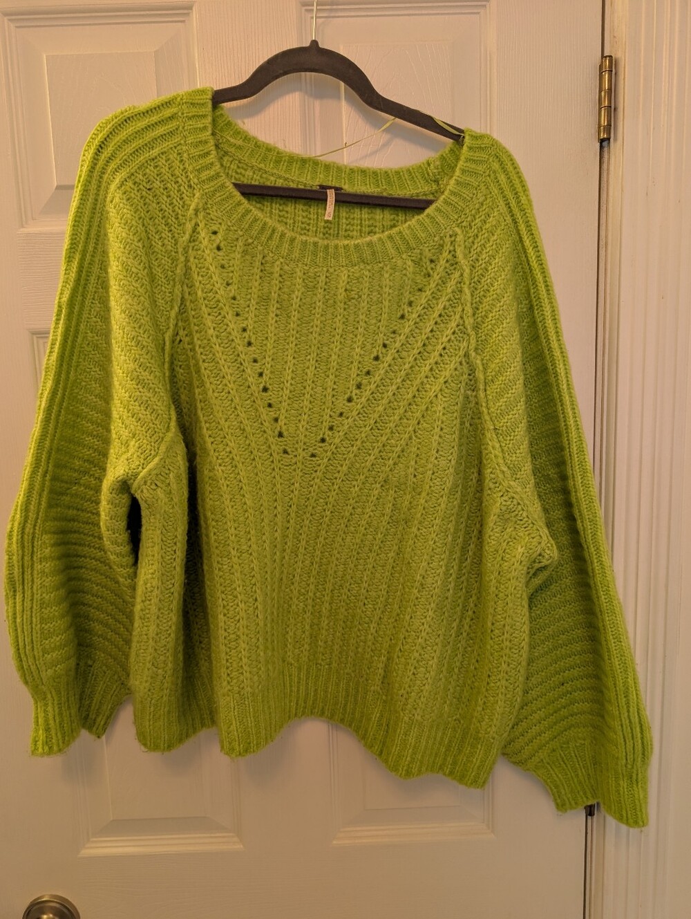 Free People Neon Green Sweater